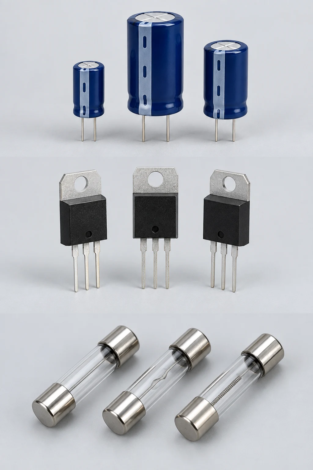 Capacitores — foto ilustrativa.