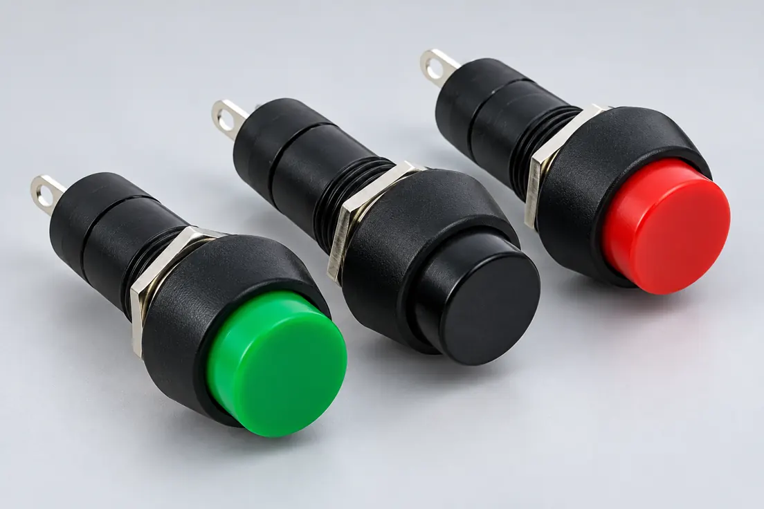 Foto ilustrativa: Chave push button PBS-11.